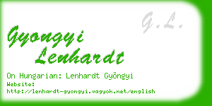gyongyi lenhardt business card